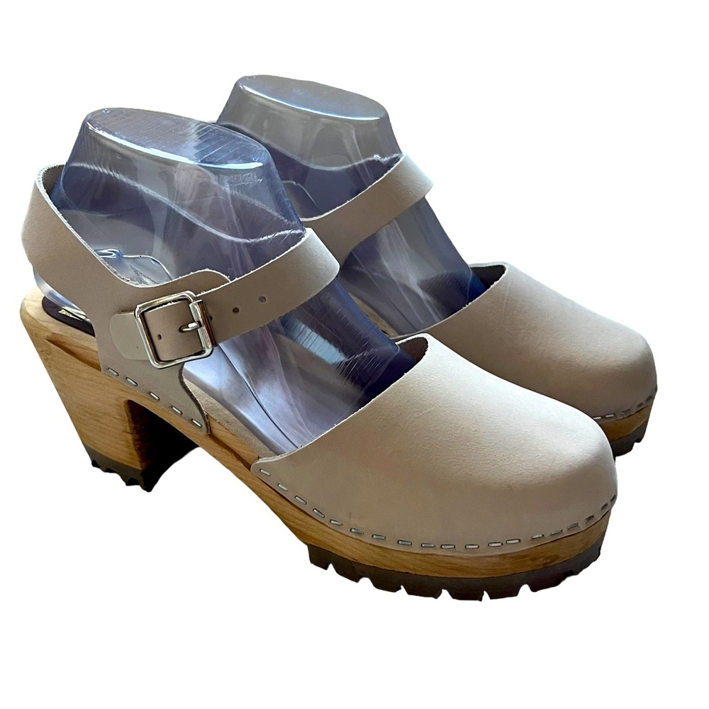 Mia Abba Leather Ankle Strap Clogs Size 40 Women’s (10)